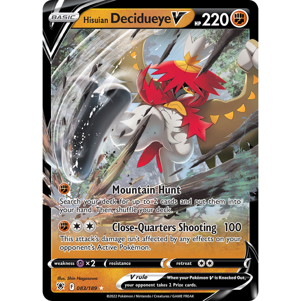 Hisuian Decidueye V - 083/189 - Ultra Rare - Astral Radiance - Pokemon TCG