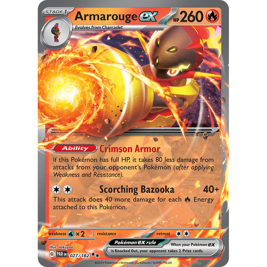 Armarouge ex - 027/182 - Ultra Rare - Scarlet & Violet: Paradox Rift - Pokémon TCG