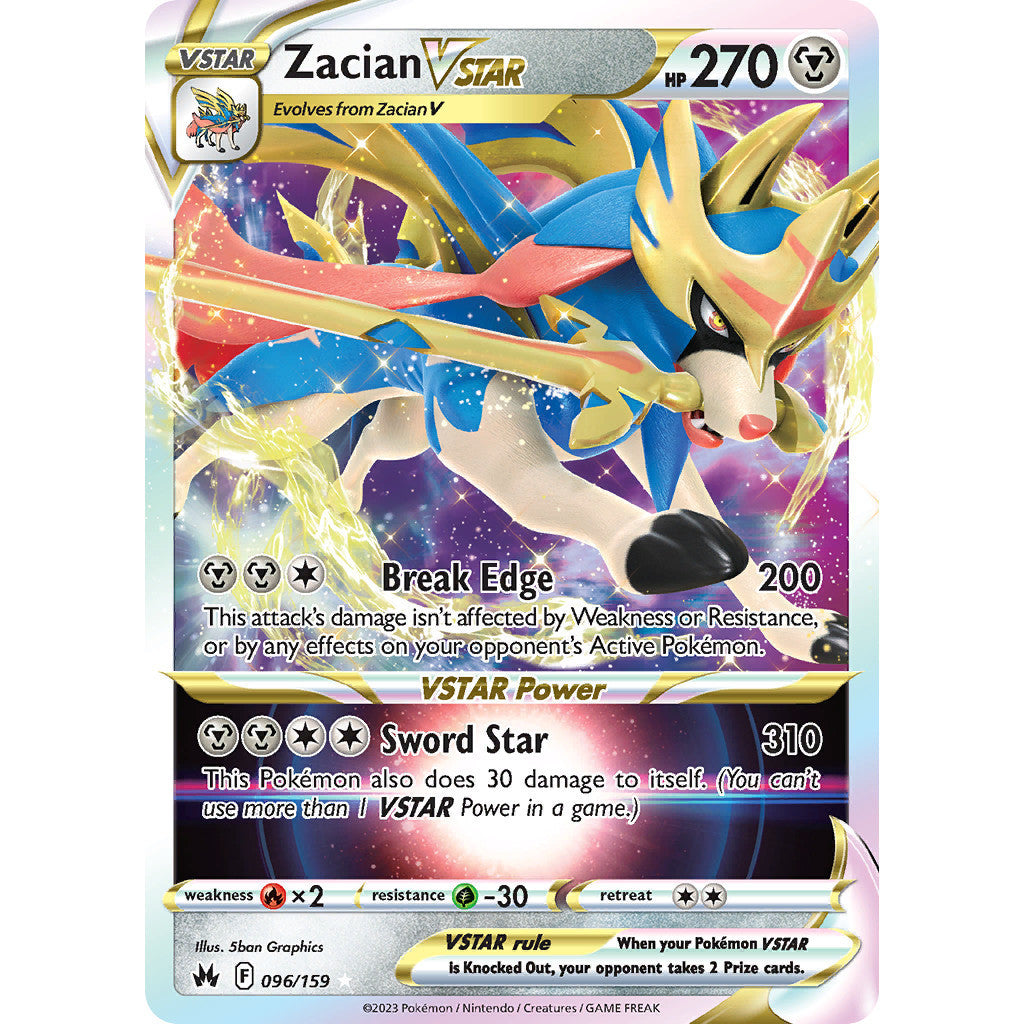 Zacian VSTAR - 096/159 - Ultra Rare - Crown Zenith - Pokemon TCG