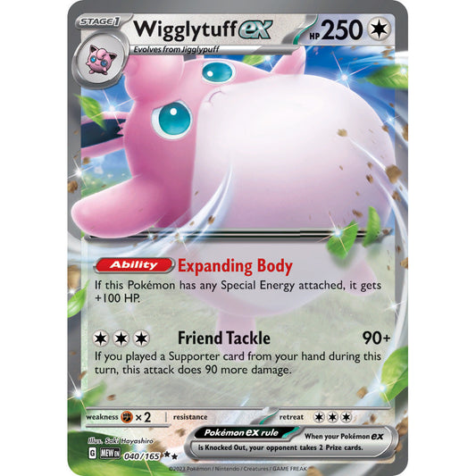 Wigglytuff ex - 040/165 - Ultra Rare - Scarlet & Violet 151 - Pokemon TCG