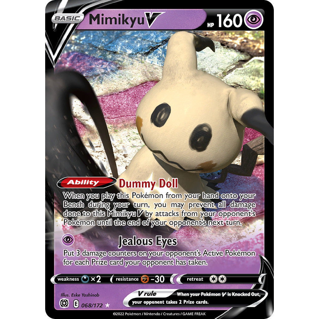Mimikyu V - 068/172 - Ultra Rare - Sword & Shield: Brilliant Stars - Pokémon TCG