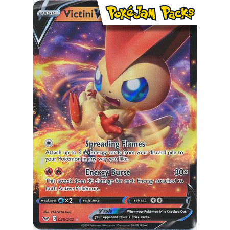 Victini V - 025/202 - Ultra Rare - Sword & Shield (Base Set) - Pokémon TCG