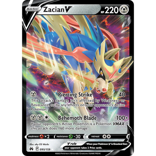 Zacian V - 095/159 - Ultra Rare - Crown Zenith - Pokemon TCG