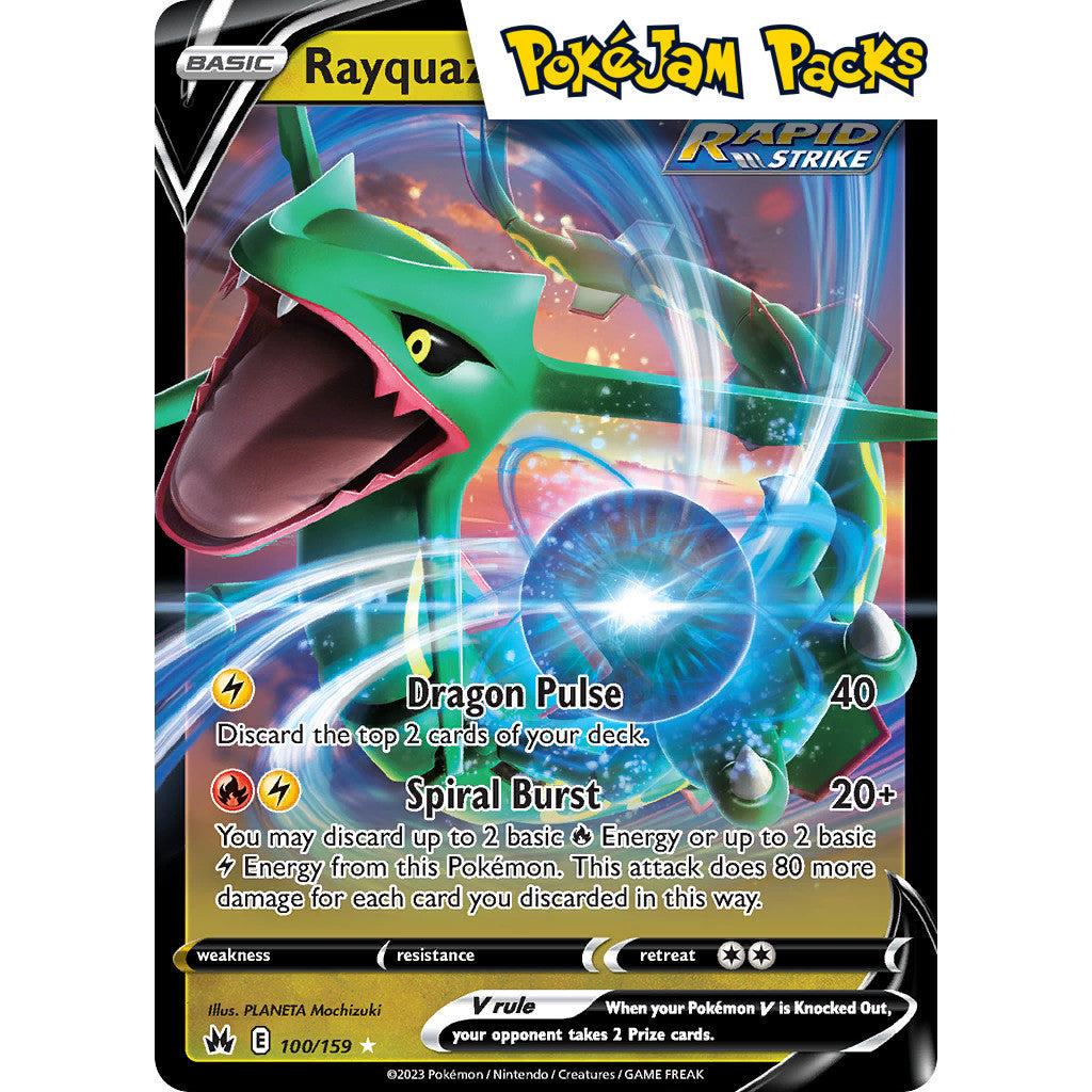 Rayquaza V - 100/159 - Ultra Rare - Crown Zenith - Pokémon TCG