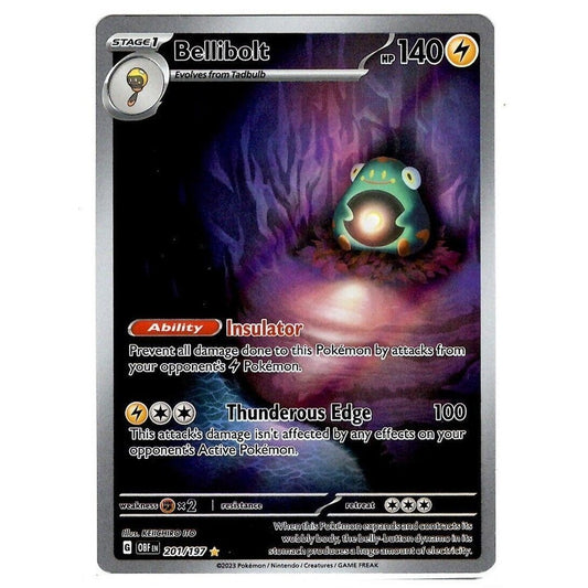 Bellibolt - 201/197 - Illustration Rare - Obsidian Flames - Pokemon TCG