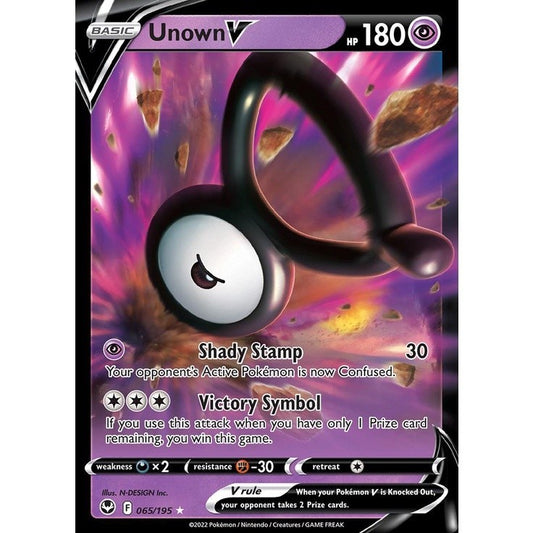 Unown V - 065/195 - Ultra Rare - Silver Tempest - Pokemon TCG