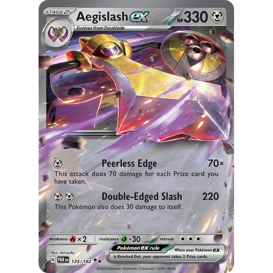 Aegislash ex - 135/182 - Ultra Rare - Paradox Rift - Pokemon TCG