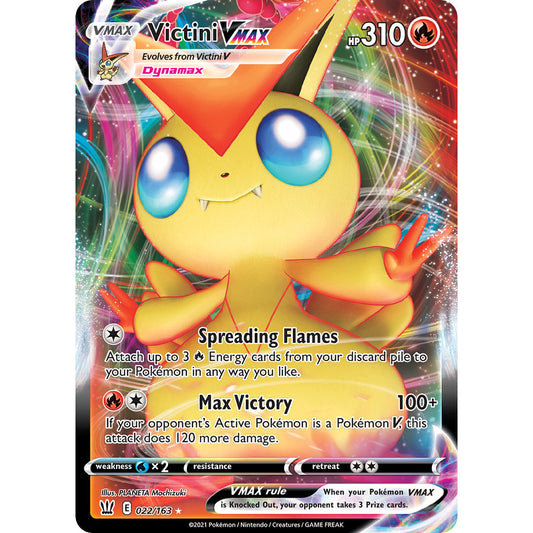 Victini VMAX - 022/163 - Ultra Rare - Sword & Shield: Battle Styles - Pokémon TCG