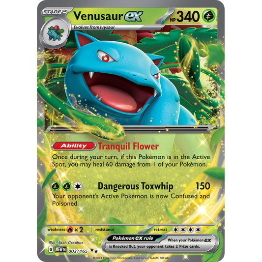 Venusaur ex - 003/165 - Ultra Rare - Scarlet & Violet 151 - Pokémon TCG