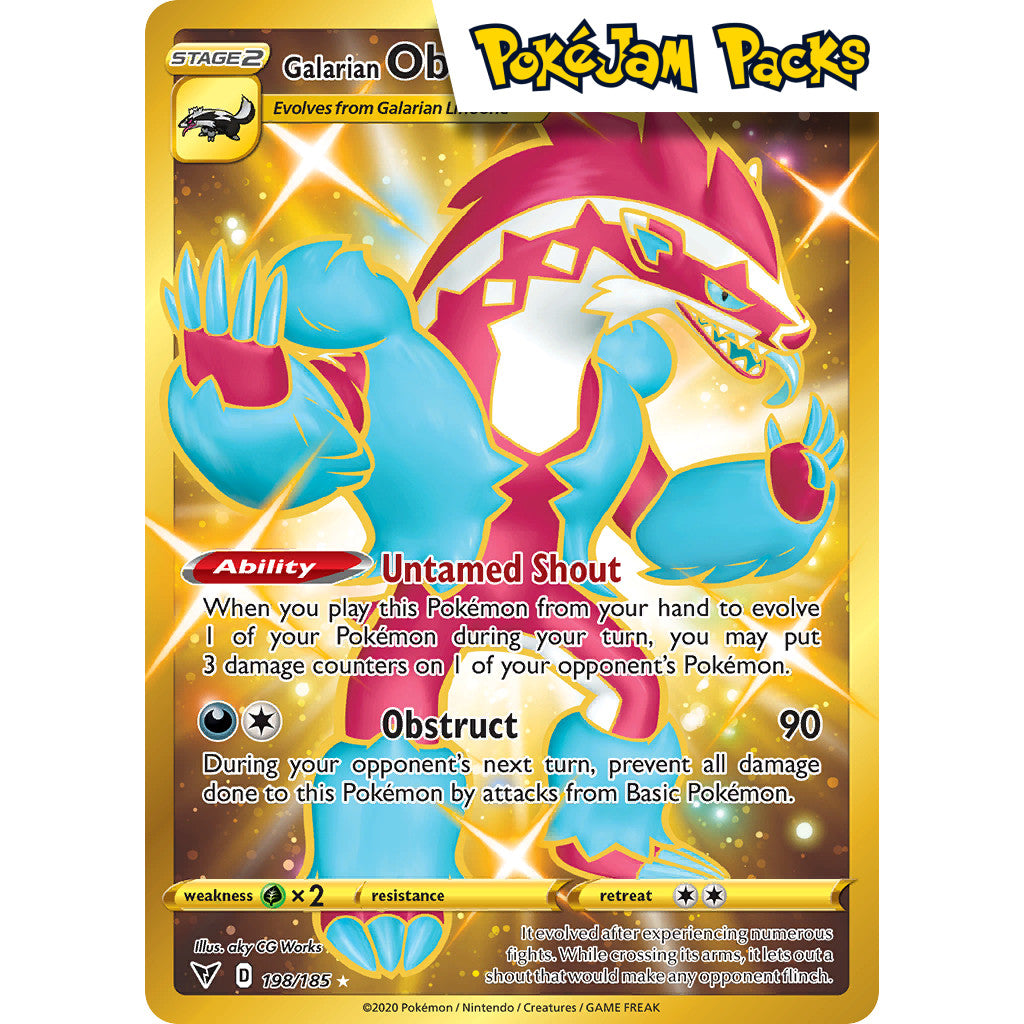 Galarian Obstagoon - 198/185 - Secret Rare - Sword & Shield: Vivid Voltage - Pokémon TCG