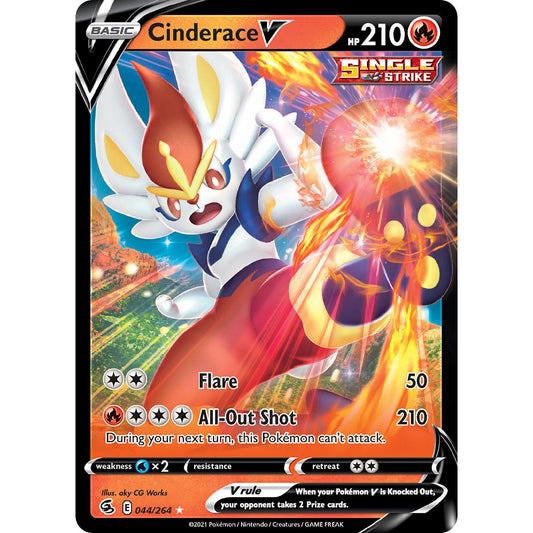 Cinderace V - 044/264 - Ultra Rare - Fusion Strike - Pokemon TCG