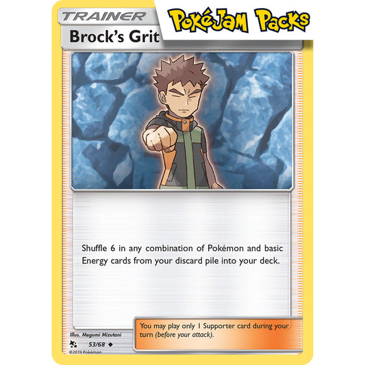 Brock's Grit - 53/68 - Uncommon - Hidden Fates - Pokémon TCG