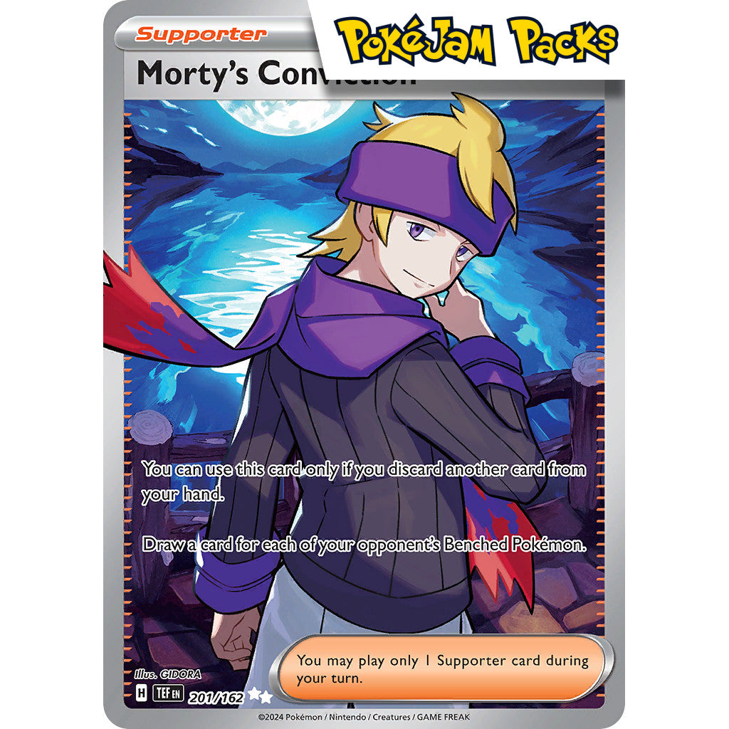 Morty's Conviction - 201/162 - Full Art Secret Rare - Temporal Forces - Pokémon TCG
