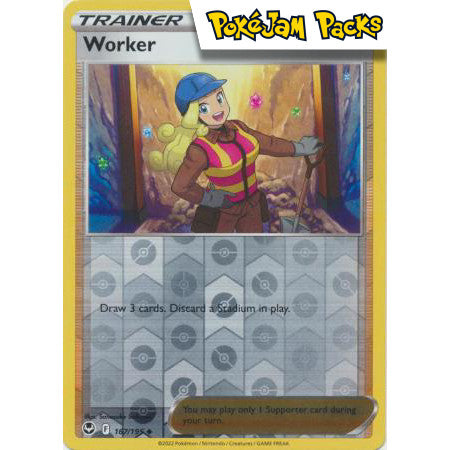 Worker - 167/195 - Uncommon Reverse Holo - Silver Tempest - Pokémon TCG