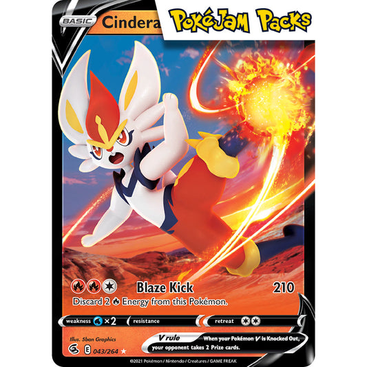 Cinderace V - 043/264 - Ultra Rare - Fusion Strike - Pokémon TCG