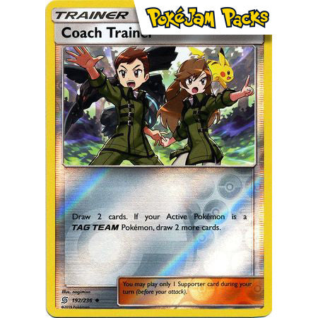 Coach Trainer - 192/236 - Uncommon Reverse Holo - Unified Minds - Pokémon TCG