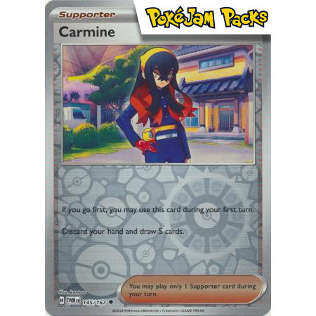 Carmine - 145/167 - Uncommon Reverse Holo - Twilight Masquerade - Pokémon TCG