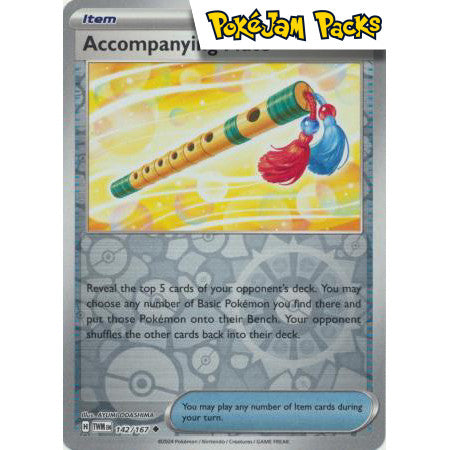 Accompanying Flute - 142/167 - Uncommon Reverse Holo - Twilight Masquerade - Pokémon TCG