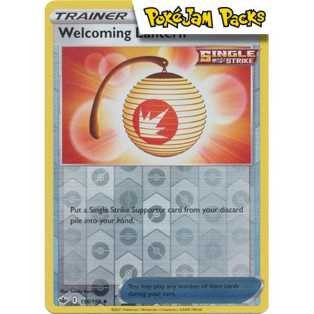Welcoming Lantern - 156/198 - Uncommon Reverse Holo - Chilling Reign - Pokémon TCG