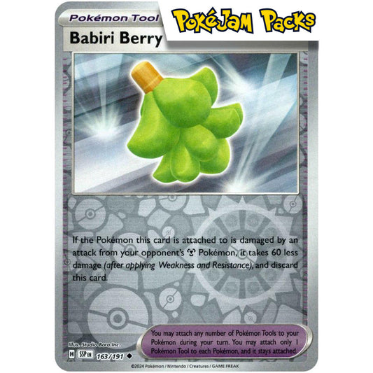 Babiri Berry - 163/191 - Uncommon Reverse Holo - Surging Sparks - Pokémon TCG