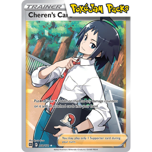 Cheren's Care - 168/172 - Full Art Ultra Rare - Brilliant Stars - Pokémon TCG