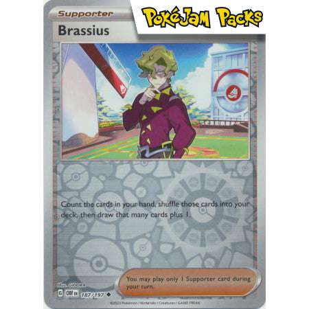 Brassius - 187/197 - Uncommon Reverse Holo - Obsidian Flames - Pokémon TCG