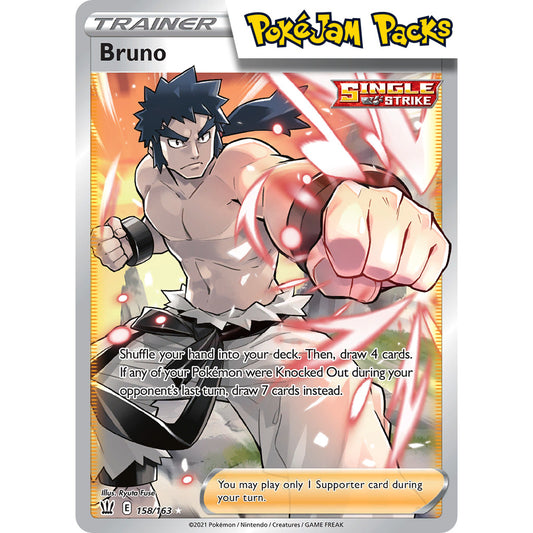 Bruno - 158/163 - Full Art Ultra Rare - Battle Styles - Pokémon TCG