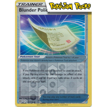 Blunder Policy - 131/172 - Uncommon Reverse Holo - Brilliant Stars - Pokémon TCG