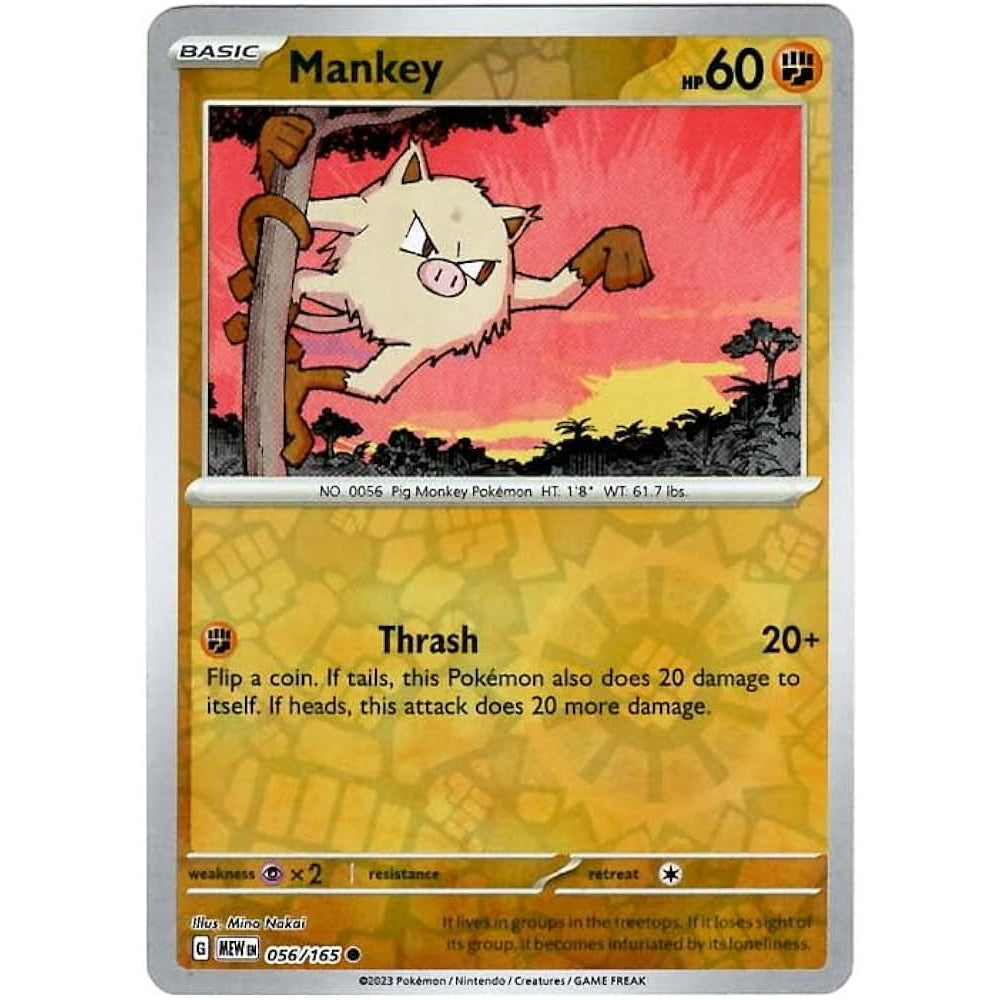Reverse Holo Singles: Colorless, Fire, Fighting & Psychic - Scarlet & Violet 151 Pokémon TC