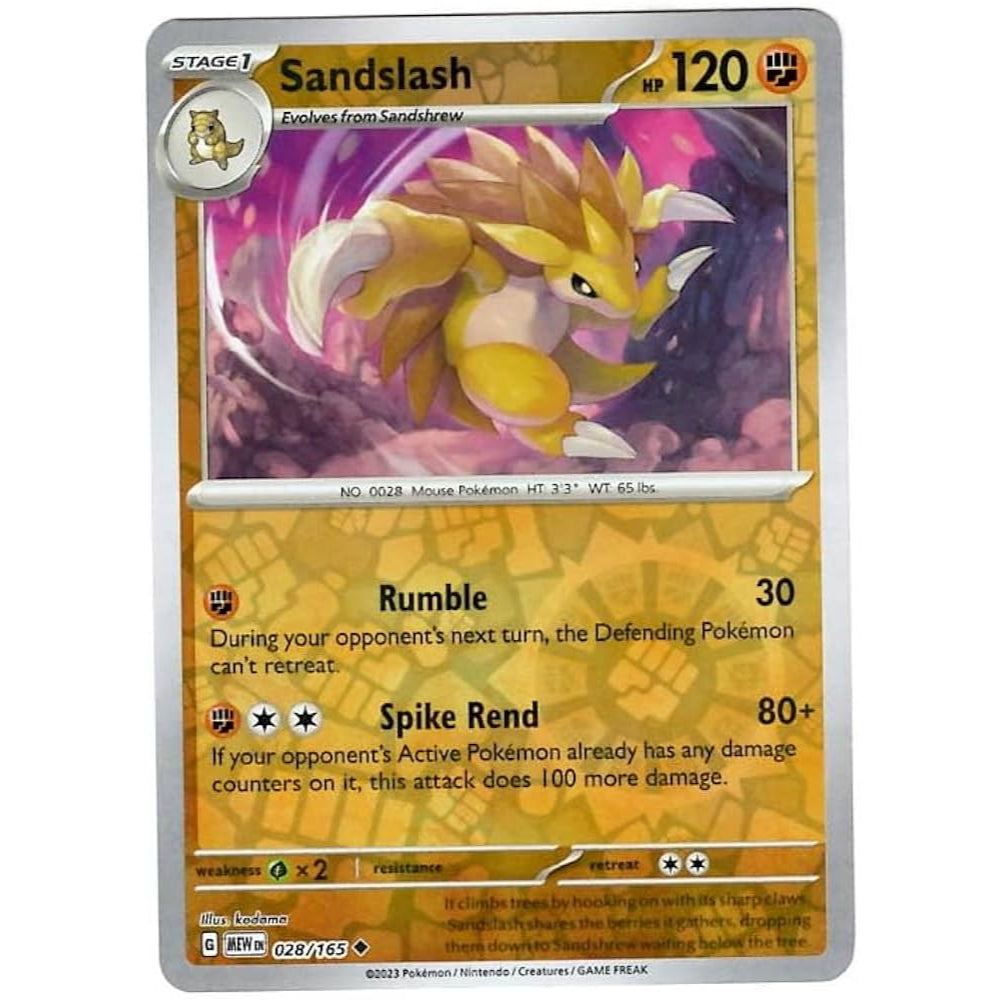Reverse Holo Singles: Colorless, Fire, Fighting & Psychic - Scarlet & Violet 151 Pokémon TC