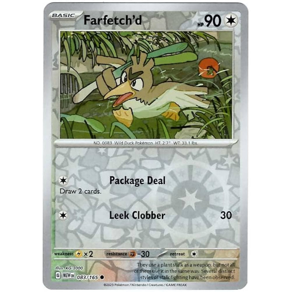 Reverse Holo Singles: Colorless, Fire, Fighting & Psychic - Scarlet & Violet 151 Pokémon TC