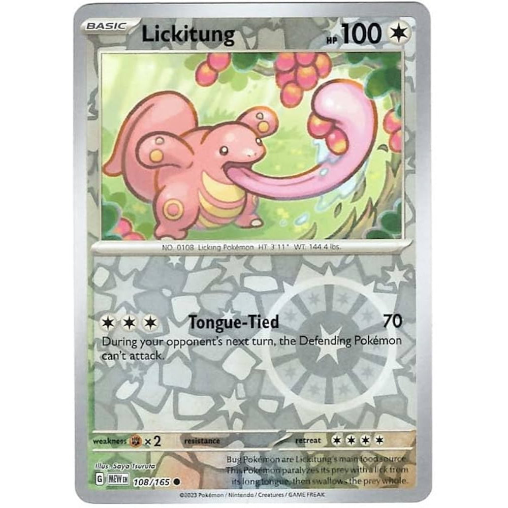 Reverse Holo Singles: Colorless, Fire, Fighting & Psychic - Scarlet & Violet 151 Pokémon TC