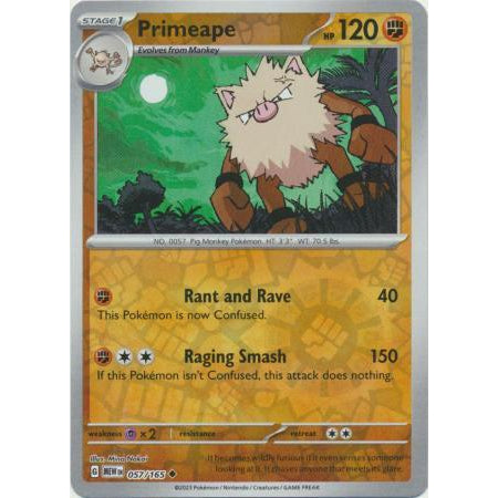 Reverse Holo Singles: Colorless, Fire, Fighting & Psychic - Scarlet & Violet 151 Pokémon TC