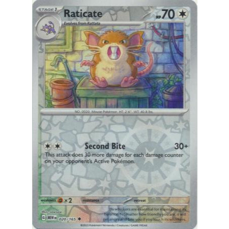 Reverse Holo Singles: Colorless, Fire, Fighting & Psychic - Scarlet & Violet 151 Pokémon TC