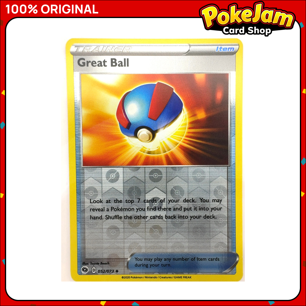 Great Ball 52/73 - Reverse Hologram - Champion's Path - Pokemon Card