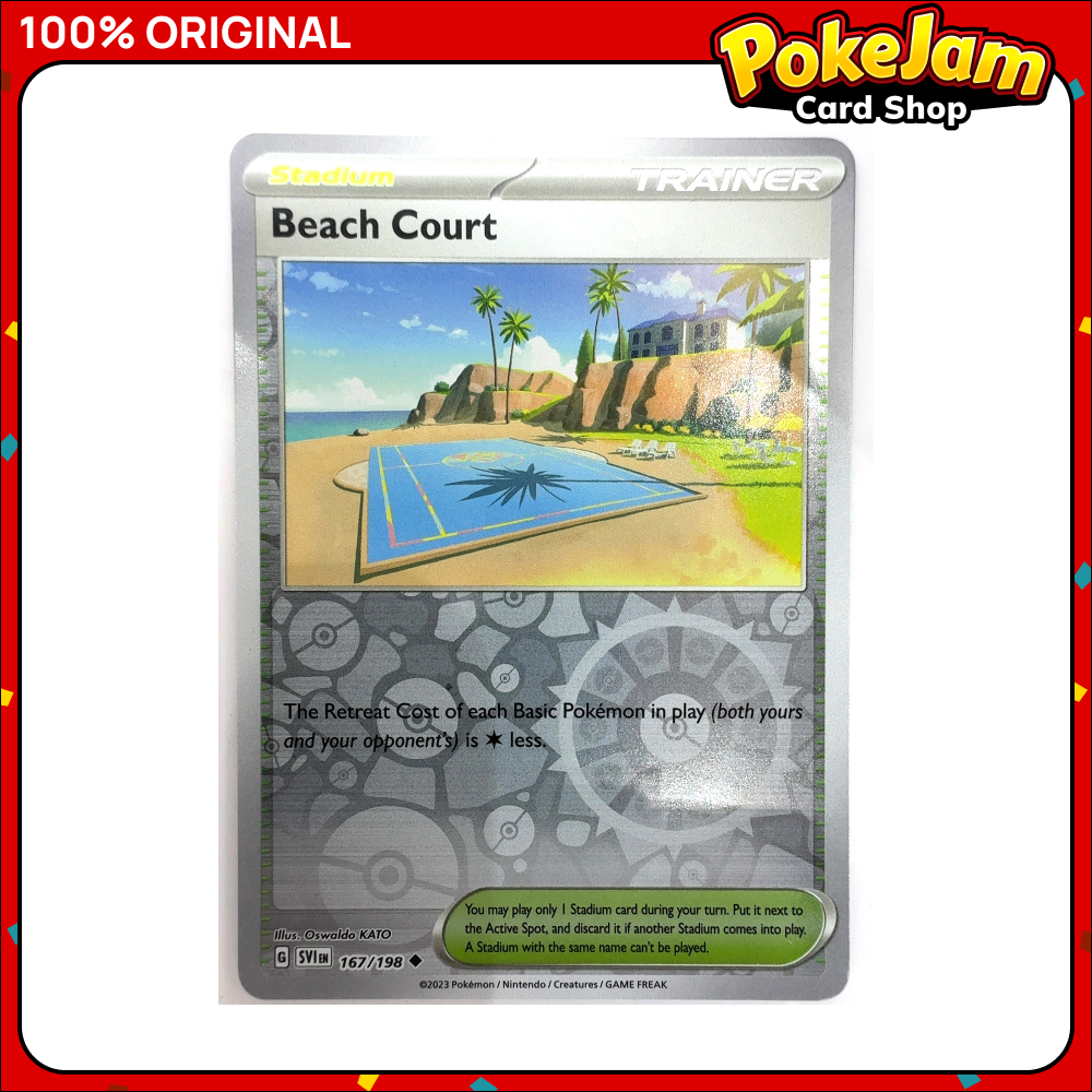 Beach Court 167/198 - Reverse Hologram - Scarlet & Violet - Pokemon Card