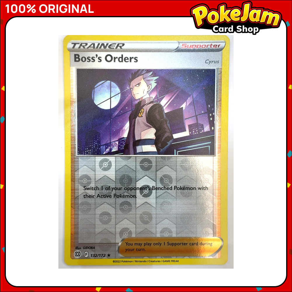 Boss's Orders 132/172 - Reverse Hologram - Brilliant Stars - Pokemon Card
