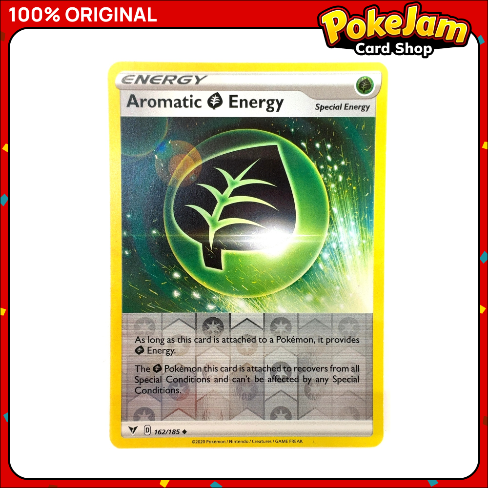 Aromatic Grass Energy 162/185 - Reverse Hologram - Vivid Voltage - Pokemon Card