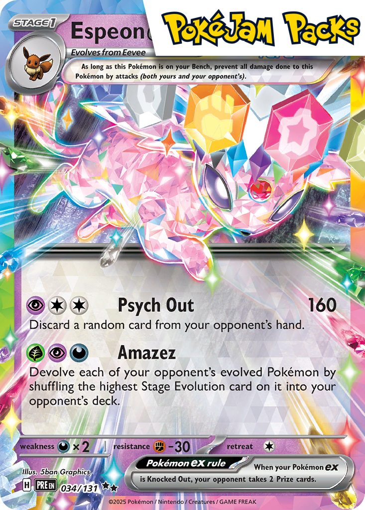 Espeon ex - 034/131 - Ultra Rare - Prismatic Evolutions - Pokemon TCG