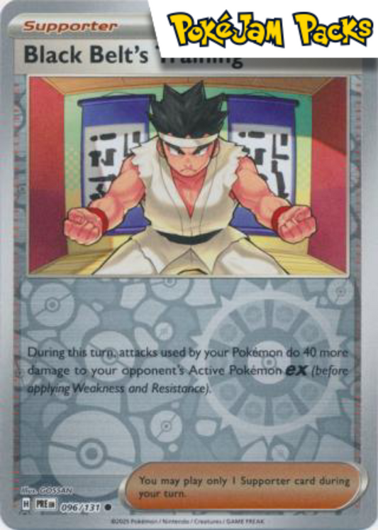 Black Belt's Training - 096/131 - Common Reverse Holo - Prismatic Evolutions - Pokemon TCG