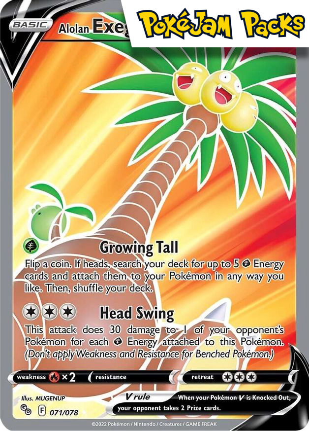 Alolan Exeggutor V - 071/078 - Full Art Ultra Rare - Go - Pokemon TCG