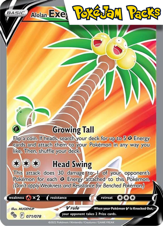 Alolan Exeggutor V - 071/078 - Full Art Ultra Rare - Go - Pokemon TCG