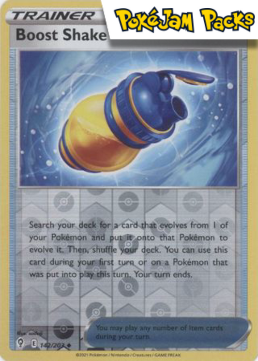 Boost Shake - 142/203 - Uncommon Reverse Holo - Evolving Skies - Pokemon TCG