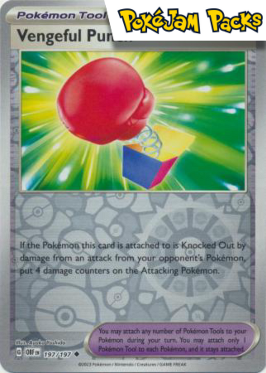 Vengeful Punch - 197/197 - Uncommon Reverse Holo - Obsidian Flames - Pokemon TCG