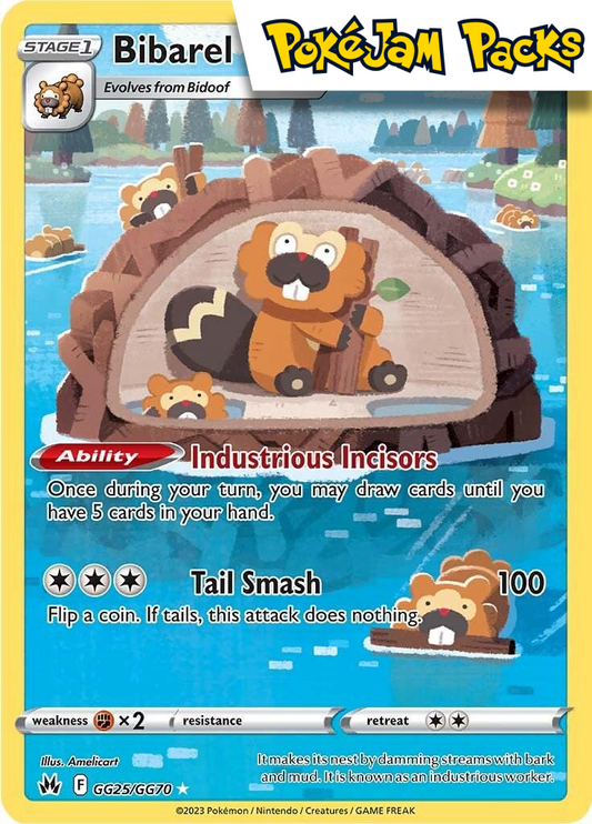 Bibarel - GG25/GG70 - Holo Rare - Crown Zenith - Pokemon TCG