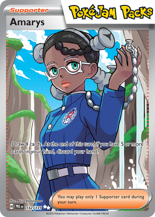Amarys - 132/131 - Full Art Secret Rare - Prismatic Evolutions - Pokemon TCG