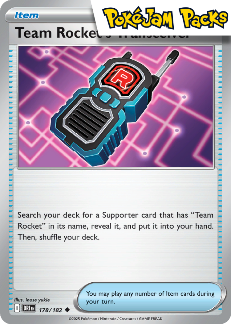 Team Rocket's Transceiver - 178/182 - Uncommon Reverse Holo - Destined Rivals - Pokemon TCG