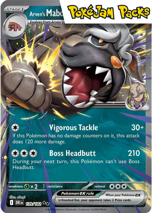 Arven's Mabosstiff ex - 139/182 - Ultra Rare - Destined Rivals - Pokemon TCG