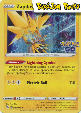 Zapdos - 029/078 - Holo Rare - Go - Pokemon TCG