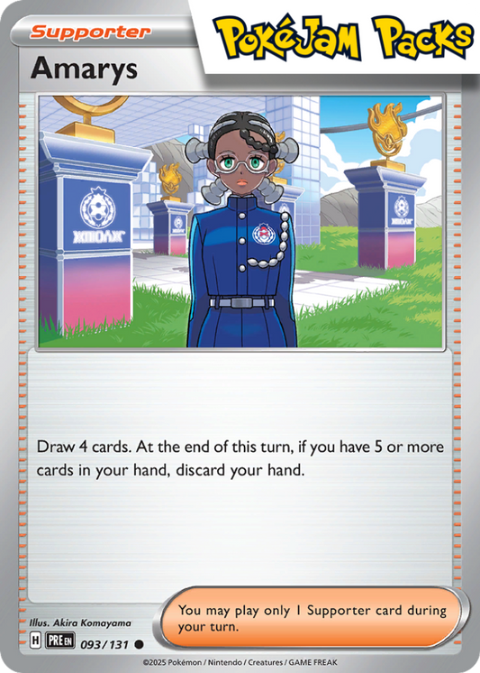 Amarys - 093/131 - Common - Prismatic Evolutions - Pokemon TCG